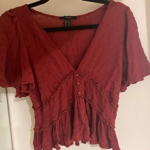 Burgundy blouse